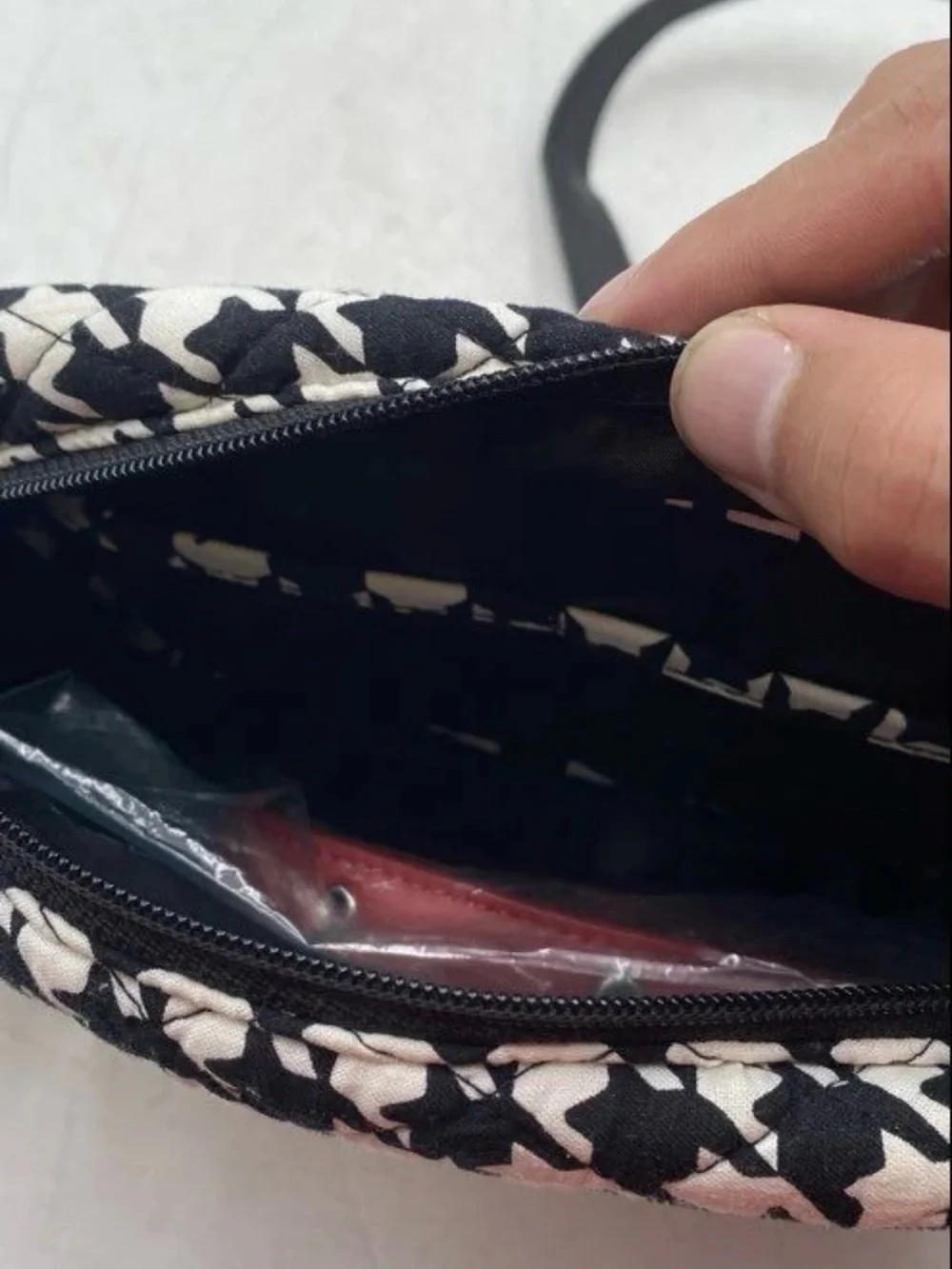 Houndstooth Mini Crossbody Bag - Black & White Vera Bradley